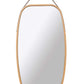 Hanging Full Length Wall Mirror - Solid Bamboo Frame and Adjustable Leather Strap for Bathroom and Bedroom