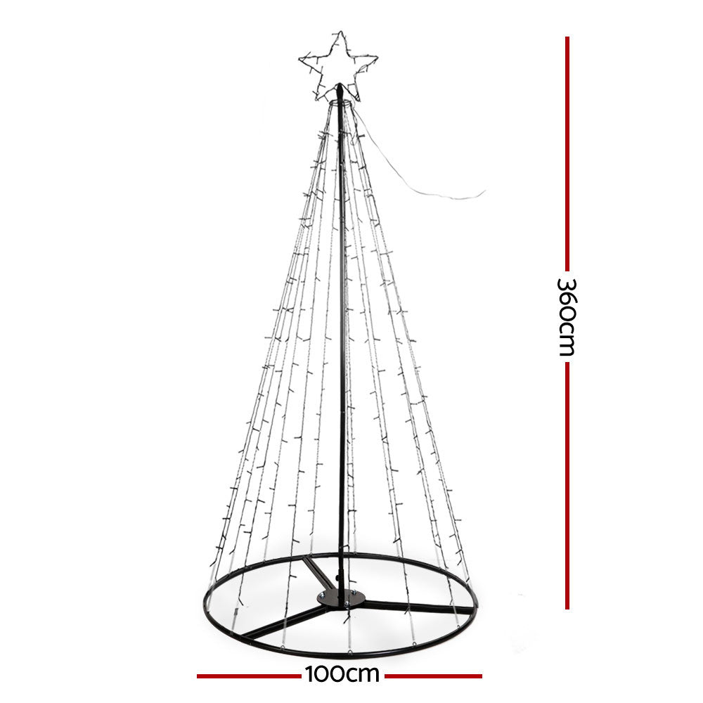 Jingle Jollys Christmas Tree 3.6M 400 LED Xmas Trees With Lights Warm White