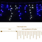 Jingle Jollys 800 LED Christmas Icicle Lights White and Blue
